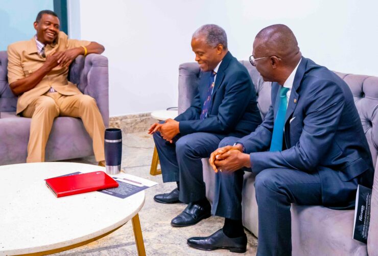 PHOTOS: Osinbajo, Sanwo-Olu join Adeboye for Lagos church dedication