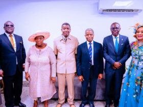 PHOTOS: Osinbajo, Sanwo-Olu join Adeboye to commission Trinity Towers