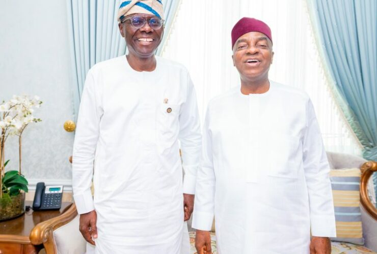 Sanwo-Olu visits Bishop Oyedepo ahead of governorship election