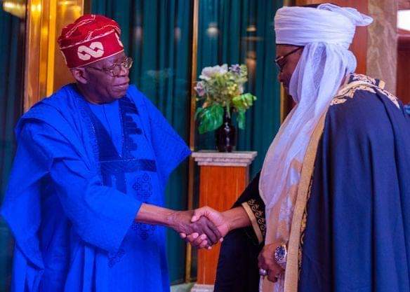 PHOTOS: Emirs Of Borgu, Kontogara visit Tinubu